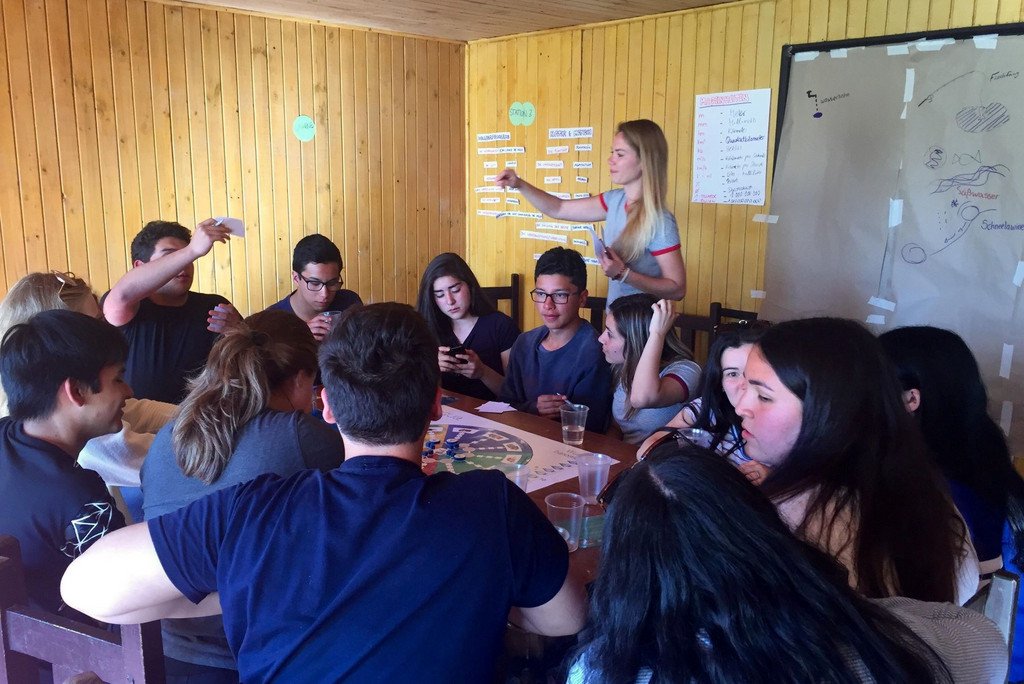 Gesellschaftsplanspiel Latinagua im Einsatz in Chile