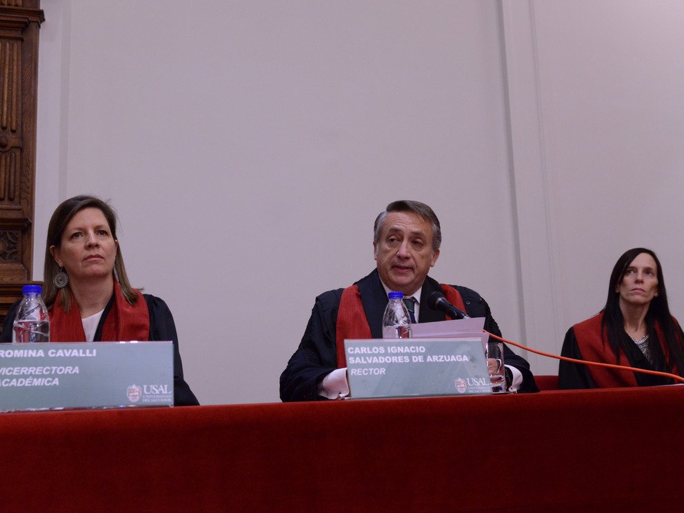 Laudatio des Rektors der Universidad del Salvador Carlos Ignacio Salvadores de Arzuaga
