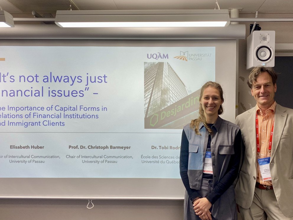 Professor Barmeyer and Elisabeth Huber