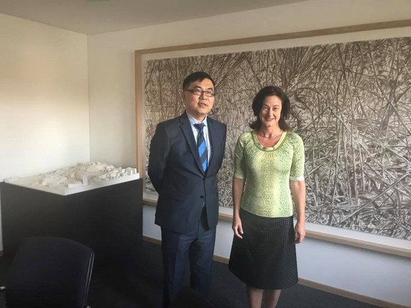 Der Gesandte der Volksrepublik China Zhang Junhui zu Besuch an der Universit&auml;t Passau, Oktober 2017