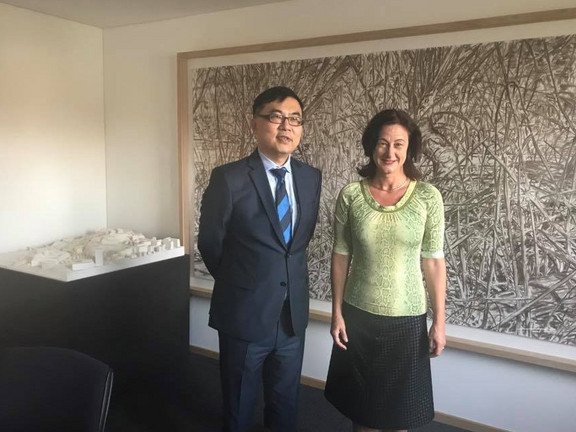 Der Gesandte der Volksrepublik China Zhang Junhui zu Besuch an der Universit&auml;t Passau, Oktober 2017