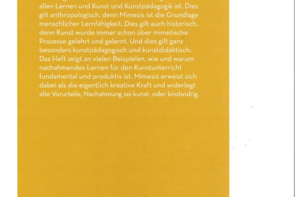 R&uuml;ckseite mimesis