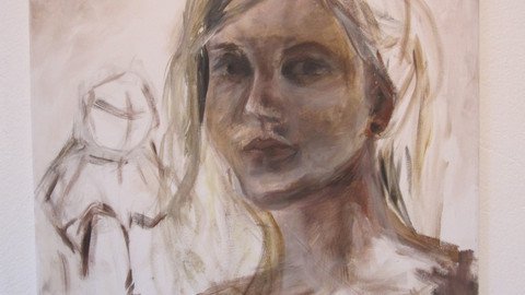 Gemaltes Bild eines Gesichts