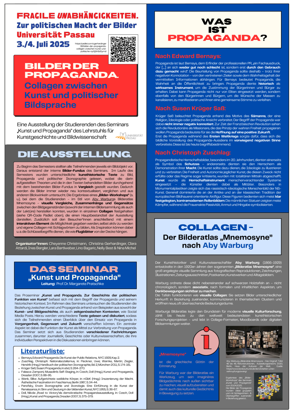 Plakat Bilder der Propaganda. Collagen zwischen Kunst und politischer Bildsprache