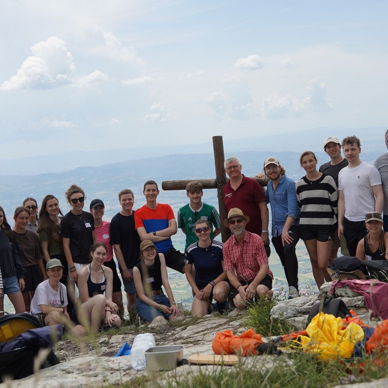 Gruppe auf dem Monte Subasio