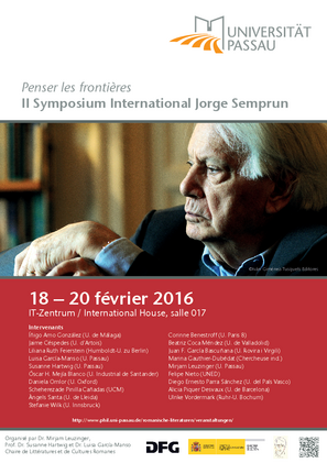 Plakat zum II. internationalen Symposium Jorge Sempr&uacute;n