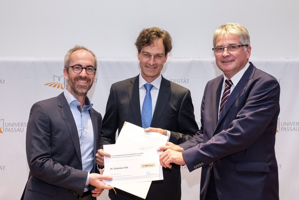 Dissertationspreis der Sparda Bank Ostbayern eG an Dr. Sebastian &Ouml;ttl