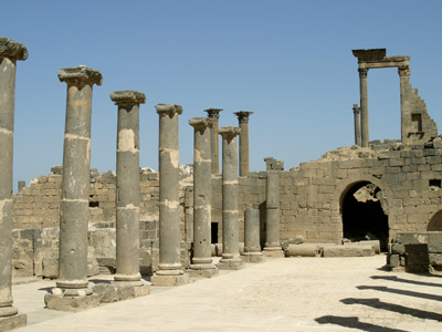 Säulenstraße in Bostra, Syrien