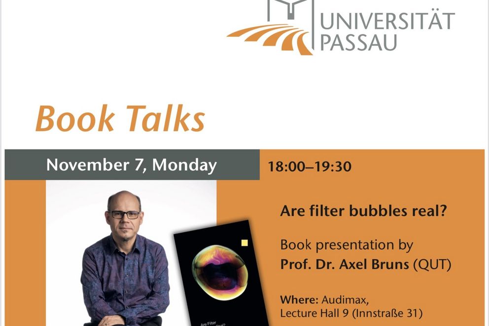 Plakat für die Veranstaltung: "Are Filter Bubbles real?"